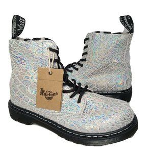 Dr Martens Women’s Girls Boots 1460 Pascal Snake Metallic zipper sz US 5 new